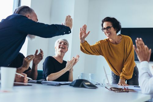 Foto: fröhliches Team